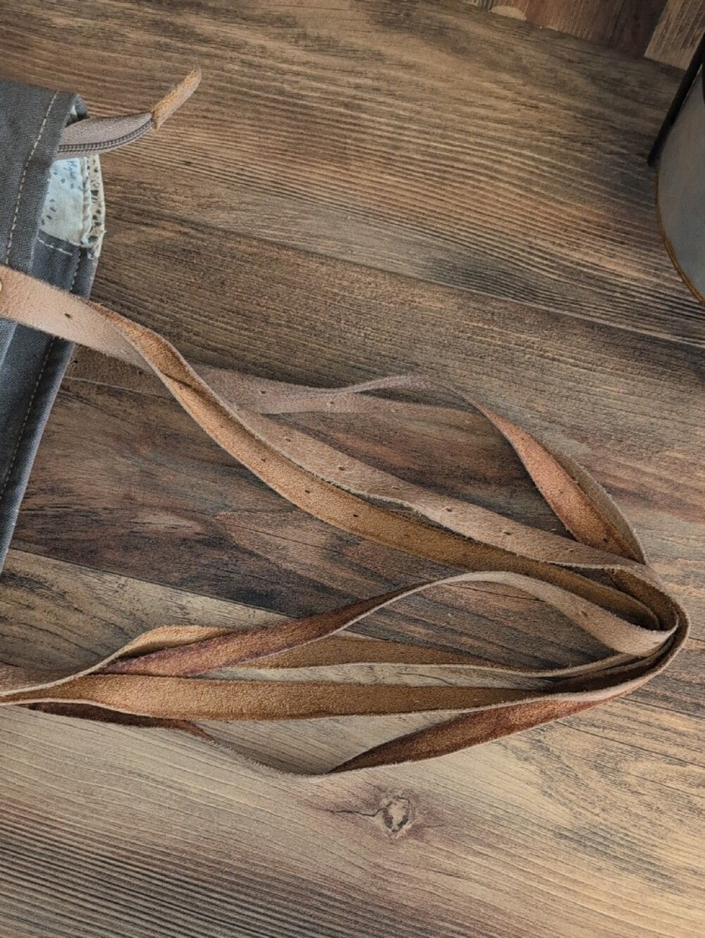 Myra Bag Brown and Tan Floral Side Canvas Leather Tote Shoulder Bag 860A - Picture 3 of 10